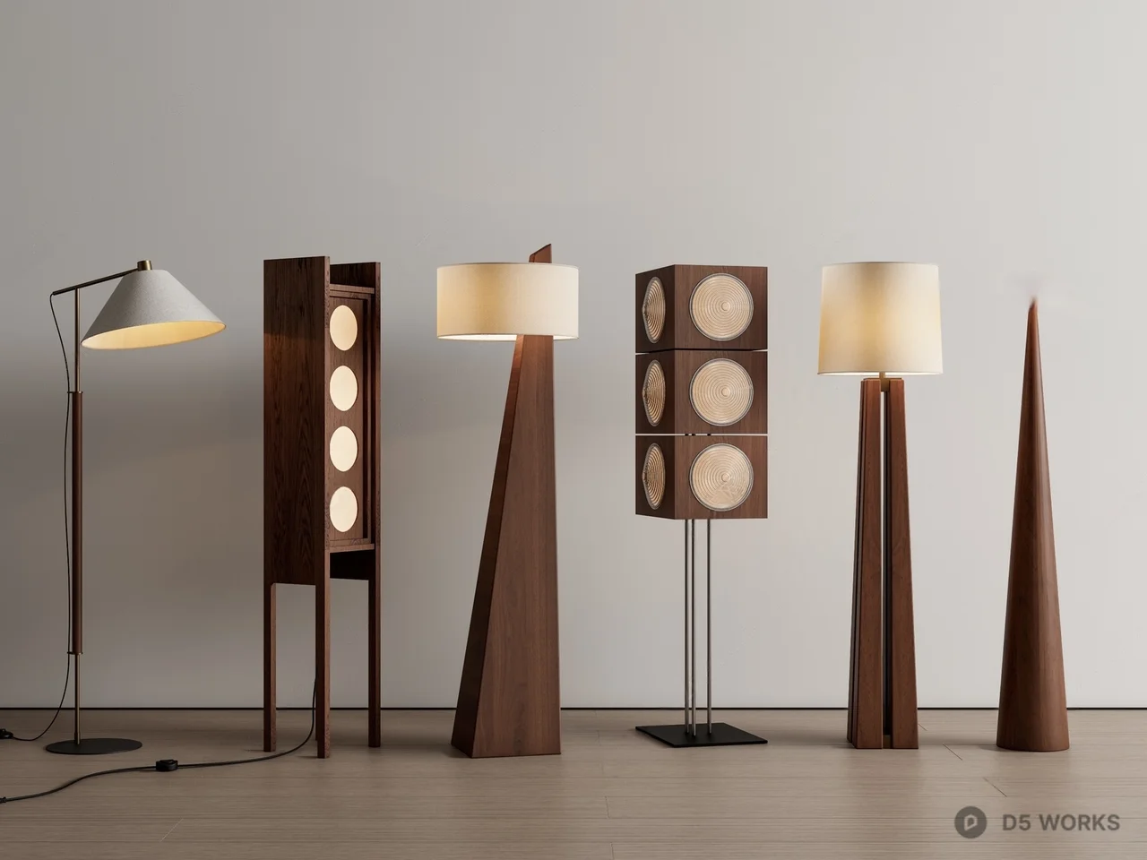 Mid Century Modern Floor Lamp 3d model - Image 1