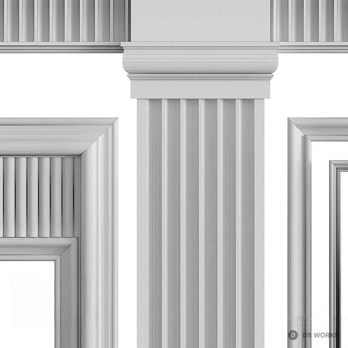 Classic Panel Molding 3d model thumbnail 2