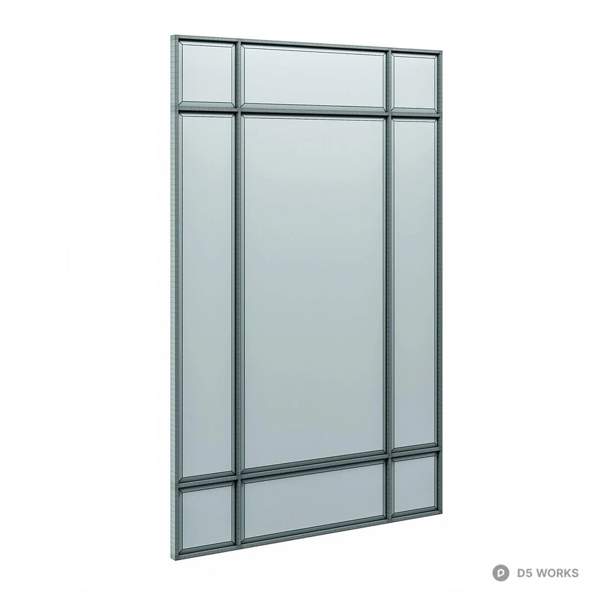 Geometric Frame Decorative Mirror 3d model thumbnail 5
