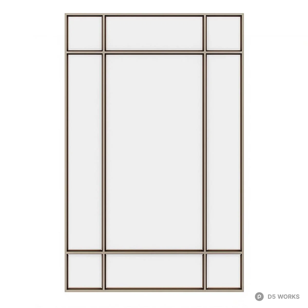 Geometric Frame Decorative Mirror 3d model thumbnail 2