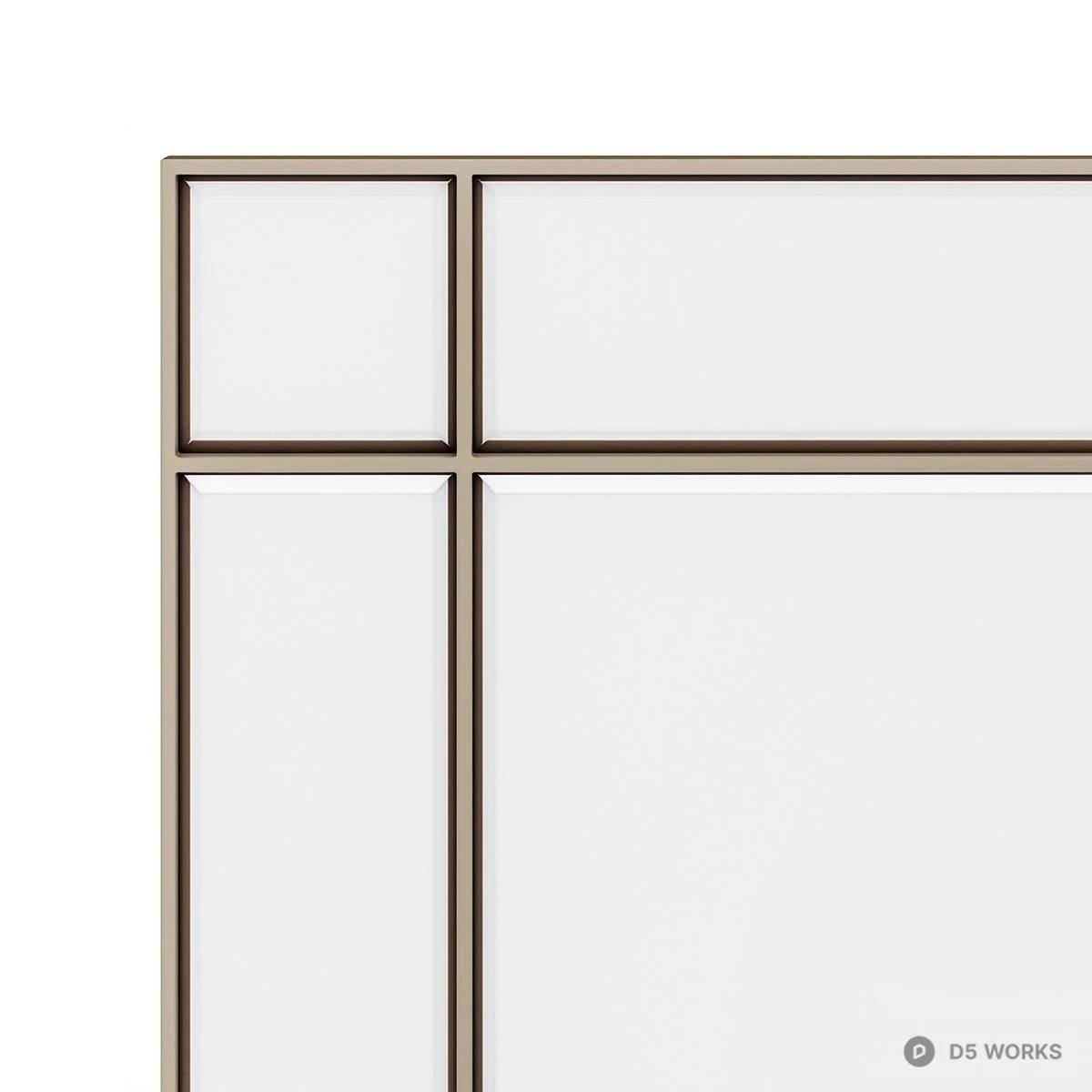 Geometric Frame Decorative Mirror 3d model thumbnail 3