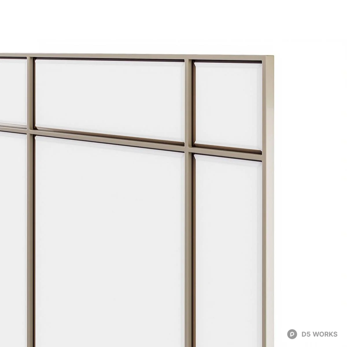 Geometric Frame Decorative Mirror 3d model thumbnail 4