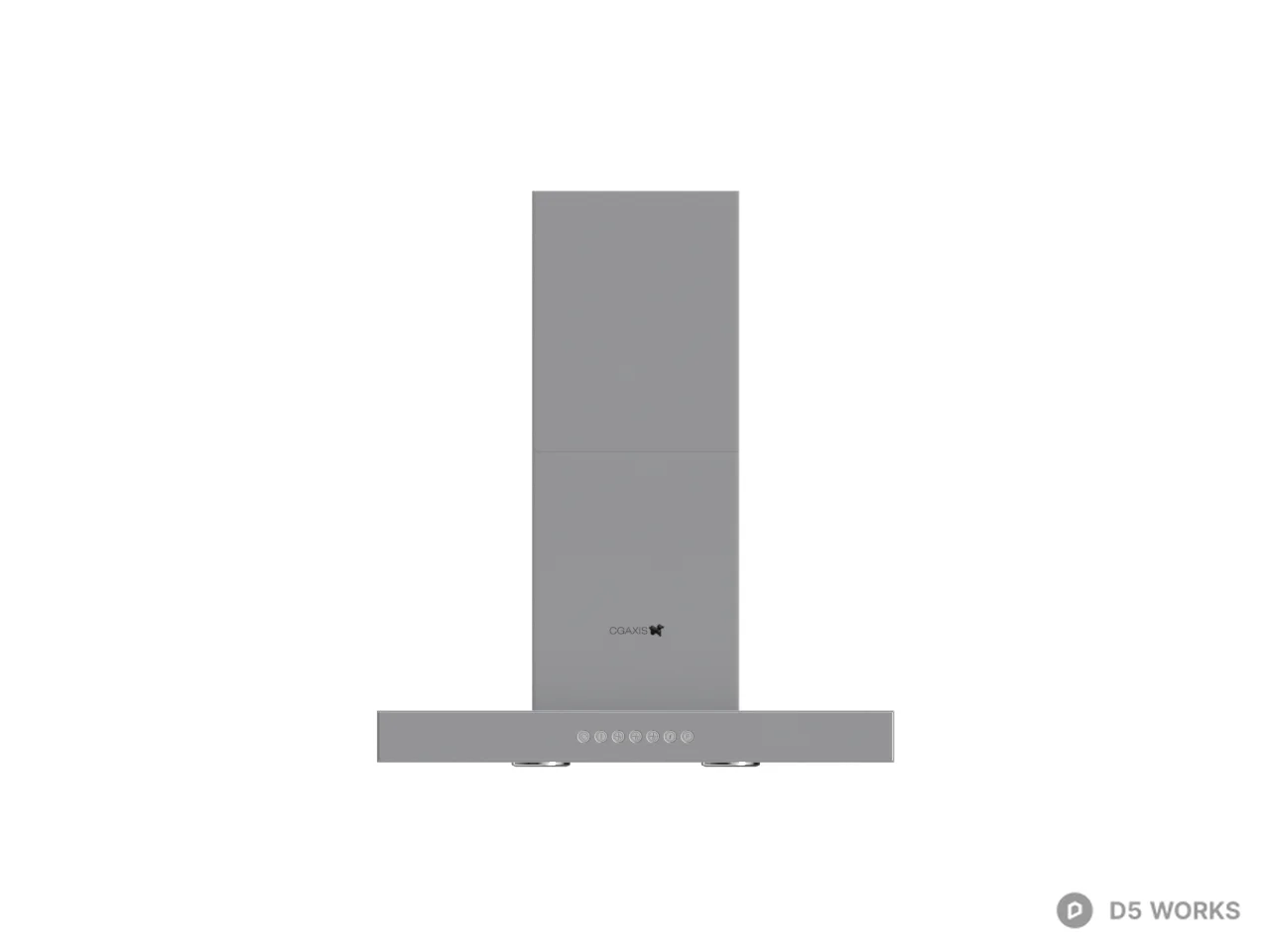Stainless Steel Range Hood 3d model thumbnail 2