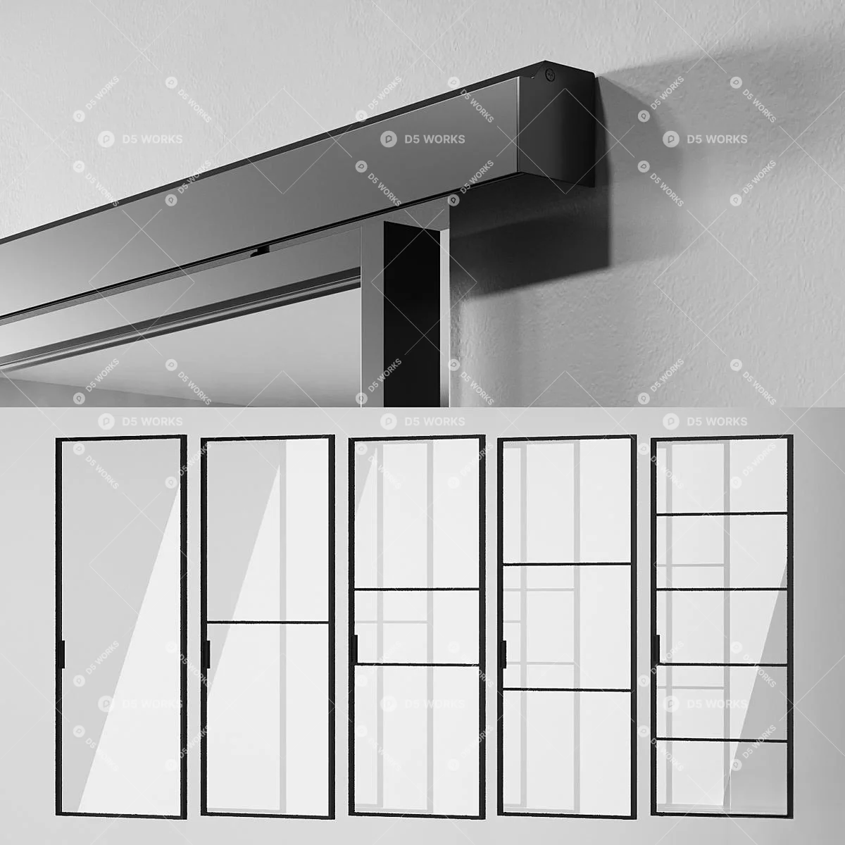 Sliding Door 3d model thumbnail 4