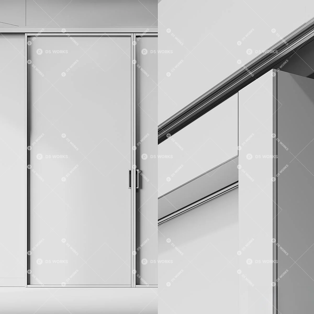 Sliding Door 3d model thumbnail 3