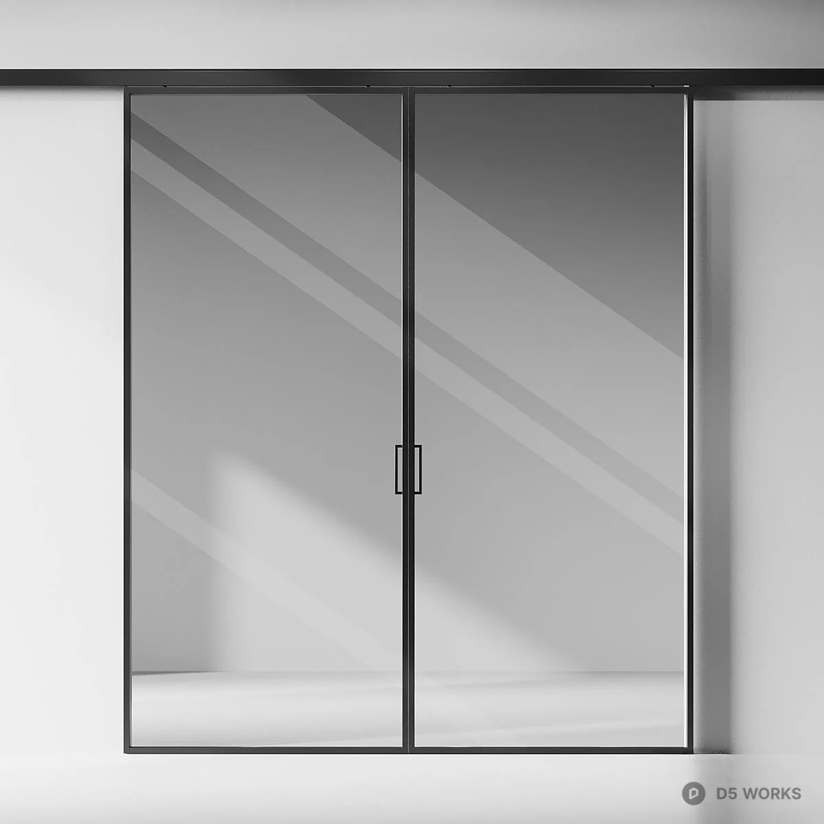 Minimalist Sliding Door 3d model - Image 1