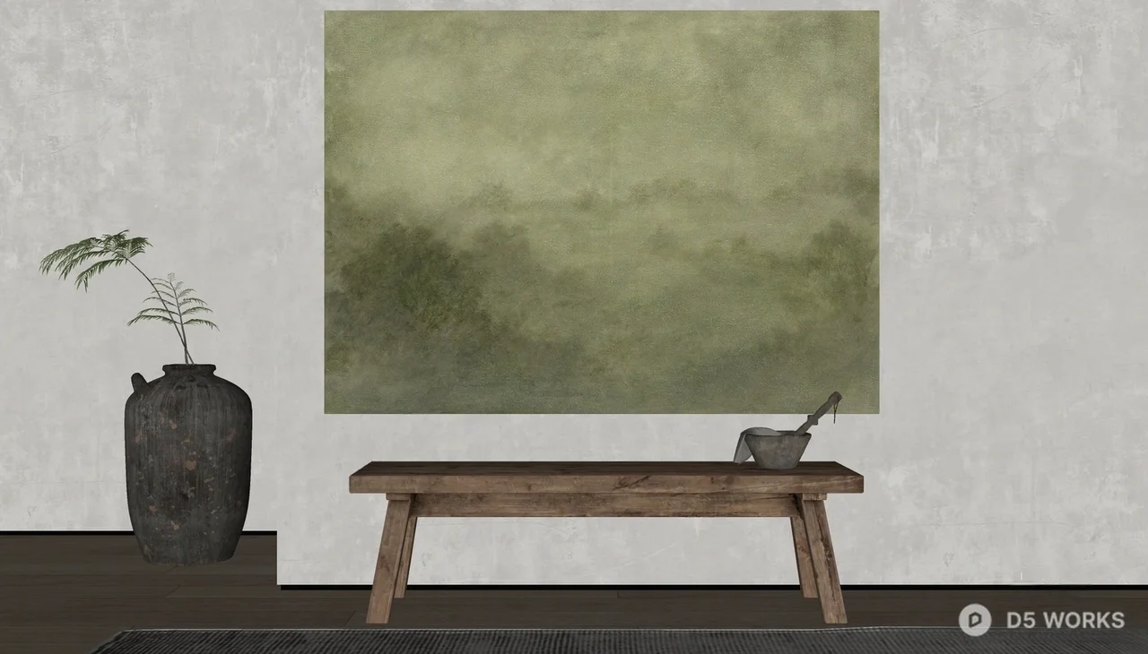 Minimalist Landscape Wall Art 3d model thumbnail 2