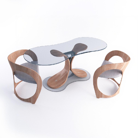 Modern Outdoor Table & Chairs Set