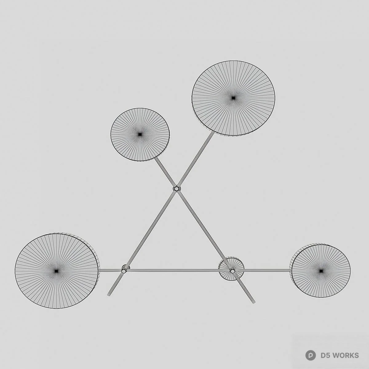 Modern Geometric Wall Sconce 3d model thumbnail 3