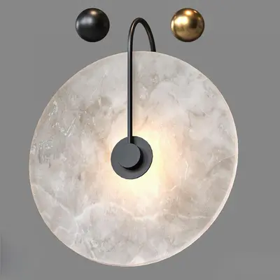 Marble Disc Wall Lamp 3d model