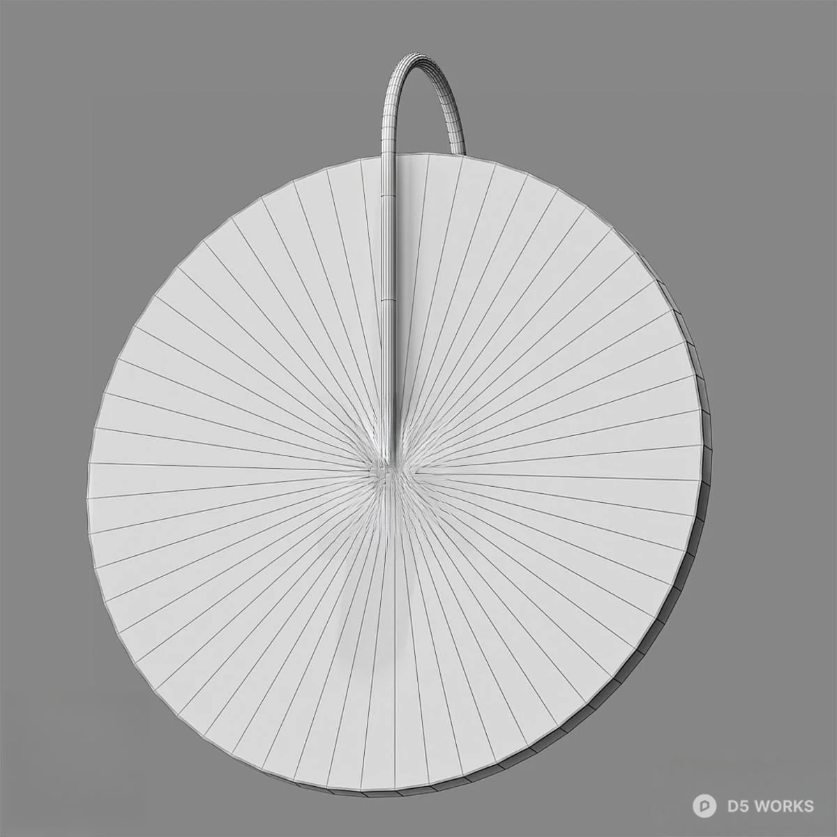 Marble Disc Wall Lamp 3d model thumbnail 2