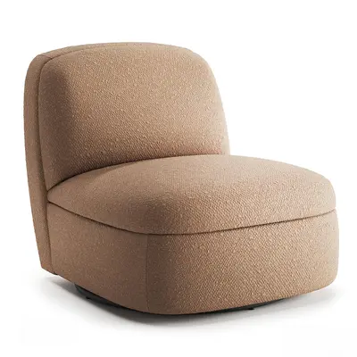 Textured Fabric Lounge Chair 3d model