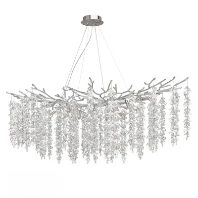 Branch-Inspired Crystal Chandelier 3d model