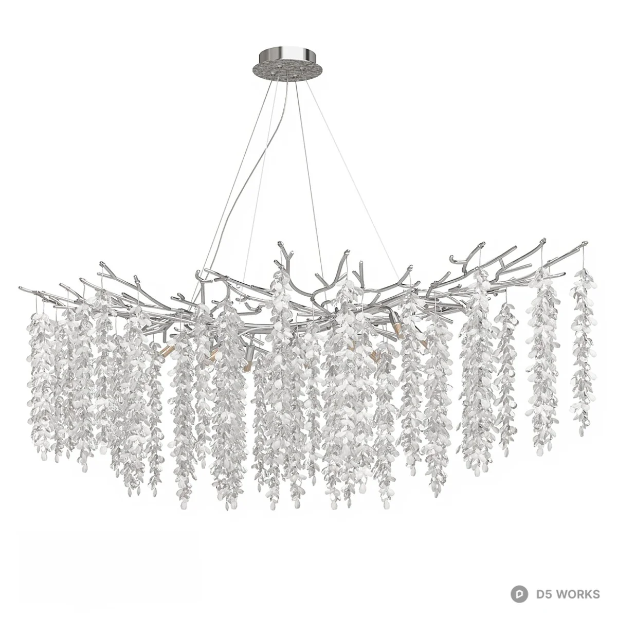 Branch-Inspired Crystal Chandelier 3d model - Image 1