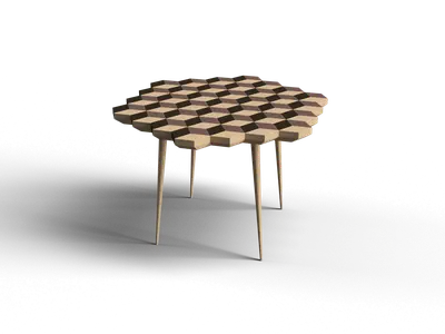 Geometric Pattern Dining Table 3d model
