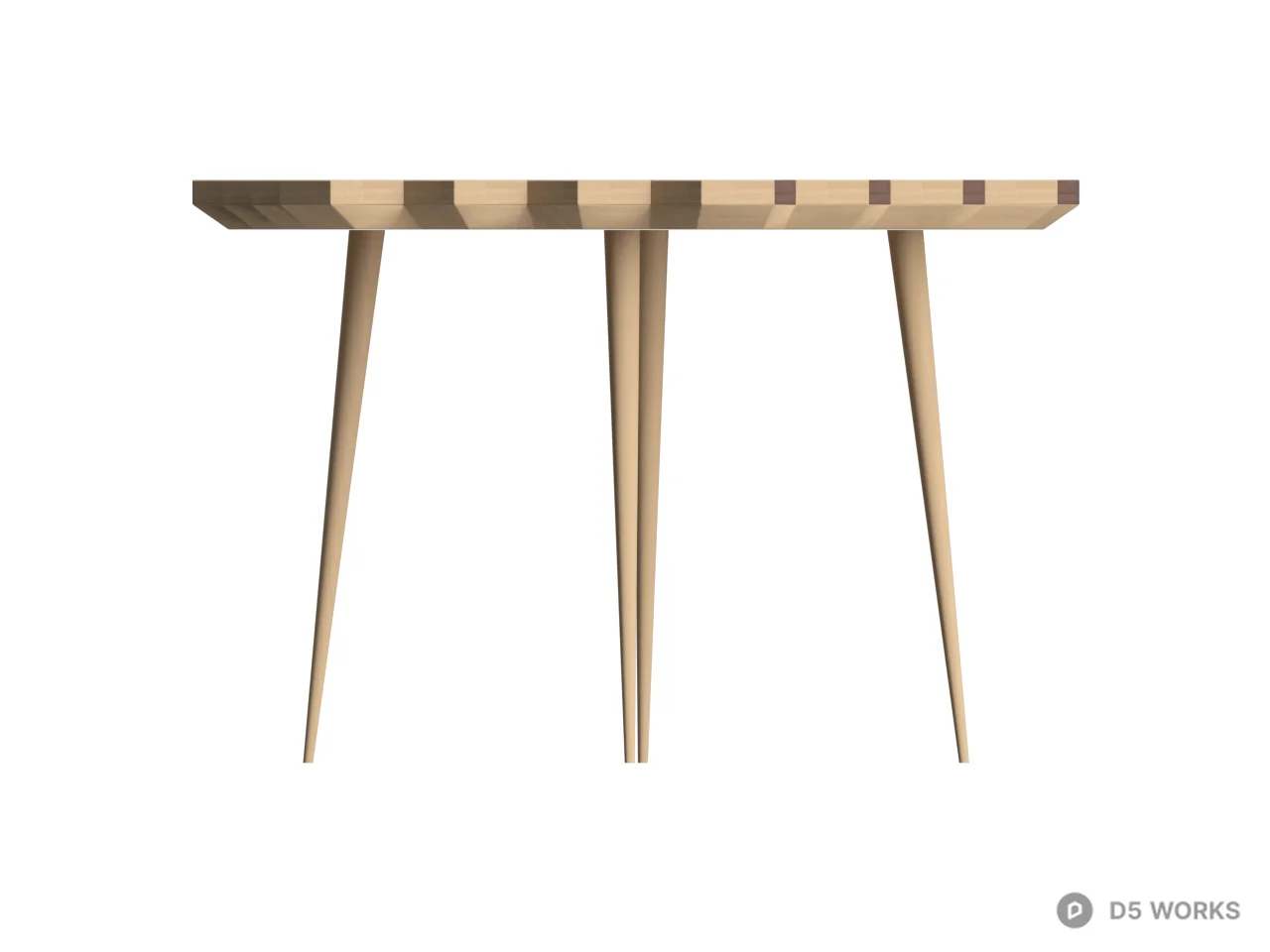 Geometric Pattern Dining Table 3d model thumbnail 2
