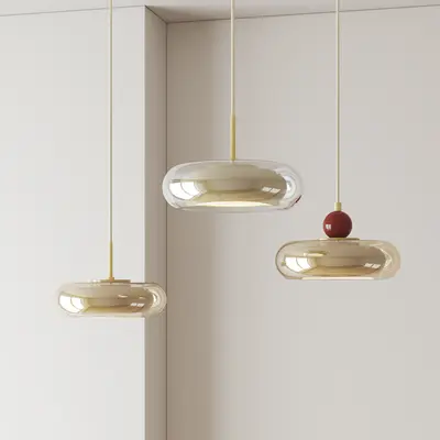 Minimalist Glass Pendant Lights 3d model