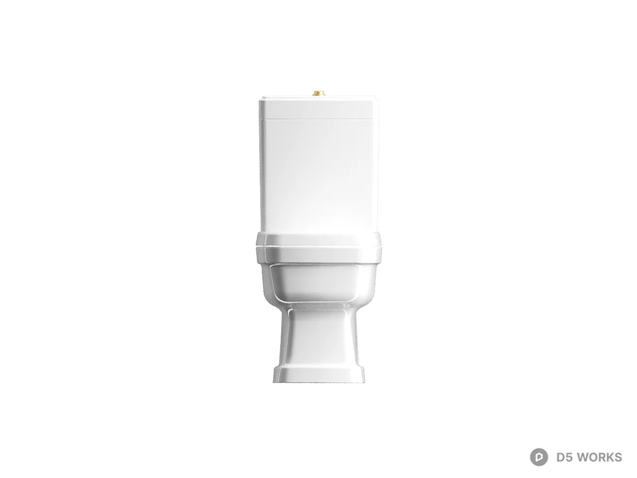 Modern White Toilet 3d model thumbnail 2