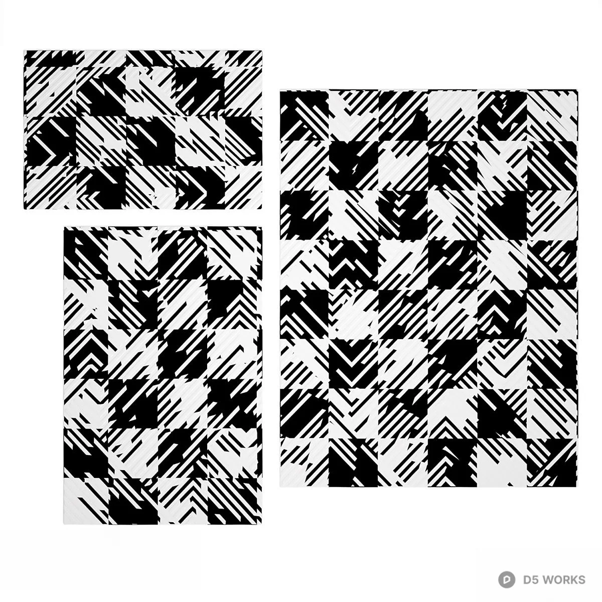 Herringbone Pattern Carpet 3d model thumbnail 4