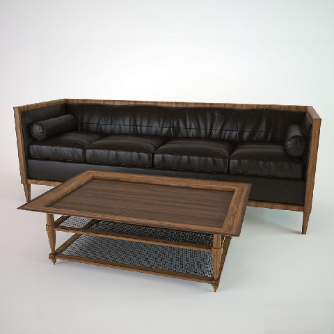 Modern Sofa & Side Table Set 