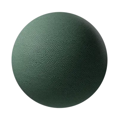 Green fine grain leather