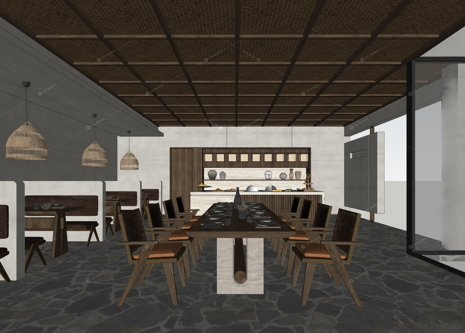 Restaurant Spaces 3D Models 2
