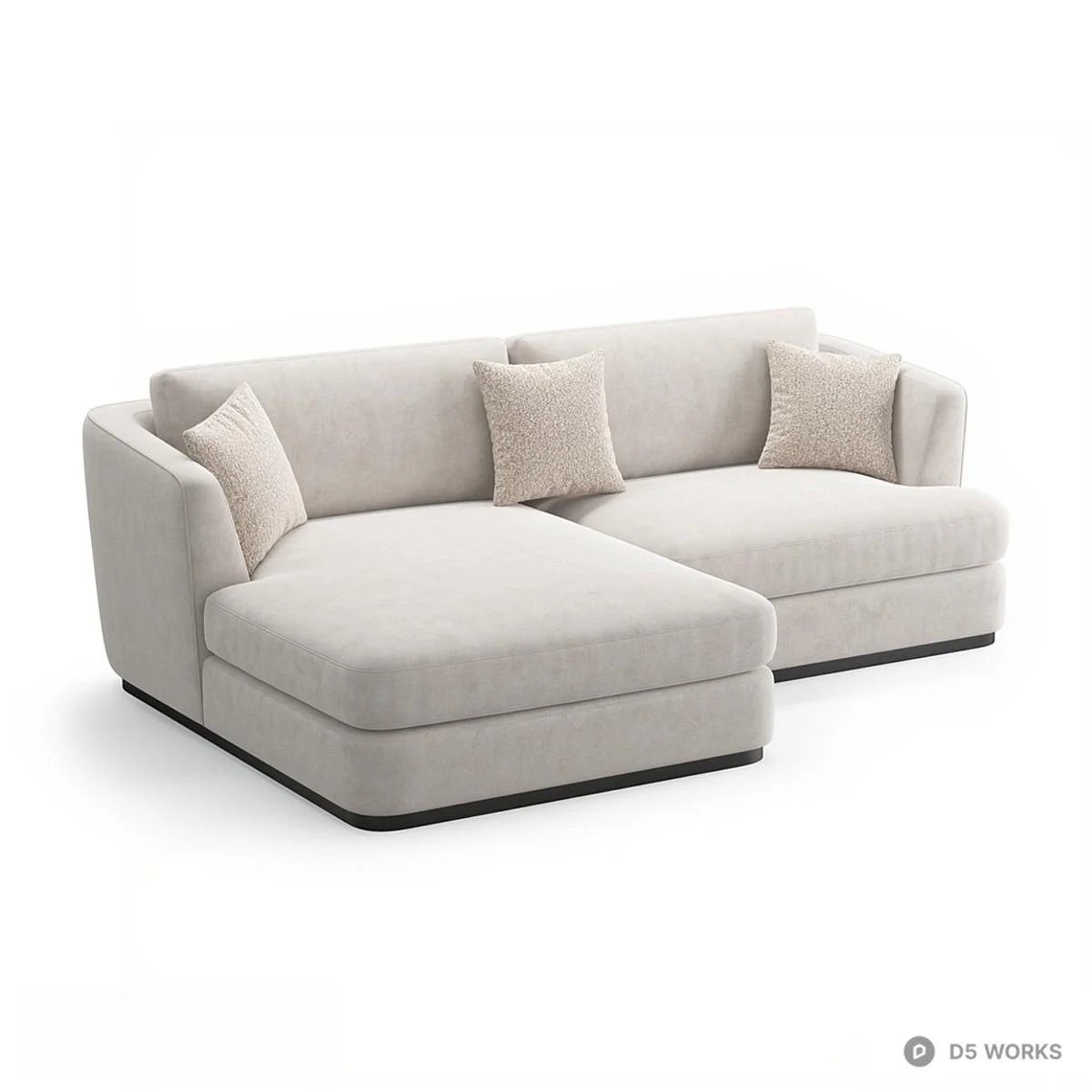 Modern Minimalist Sectional Sofa 3d model - Image 1