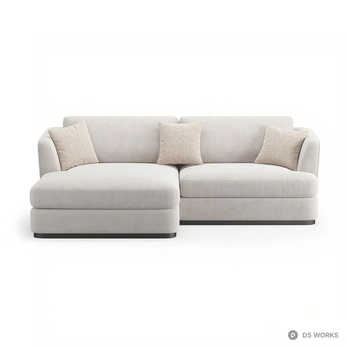 Modern Minimalist Sectional Sofa 3d model thumbnail 2