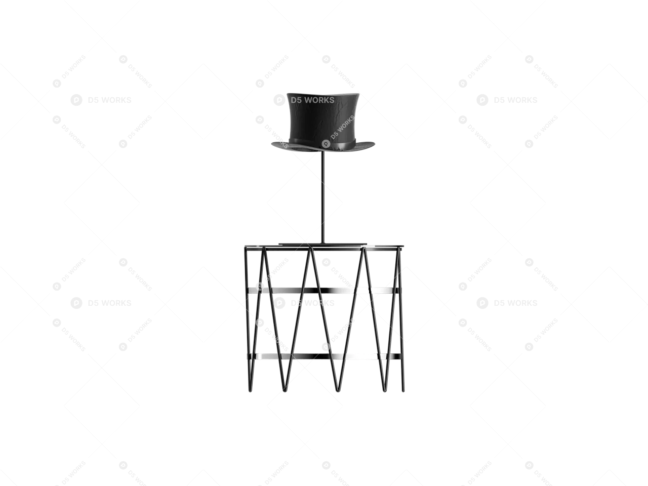 Modern End Table 3d model thumbnail 2
