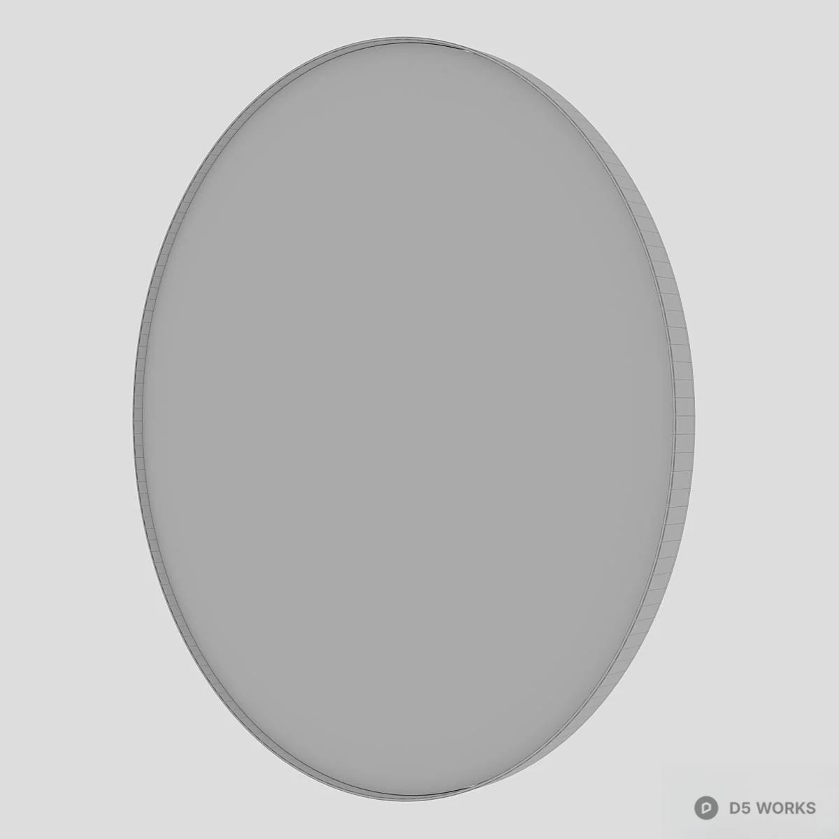 Minimalist Round Gold Frame Mirror 3d model thumbnail 3