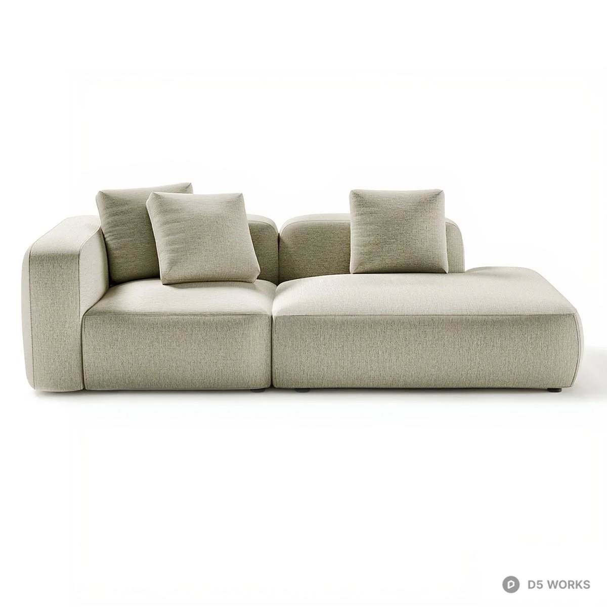 Modular Fabric Multi Seat Sofa 3d model thumbnail 2