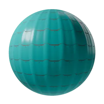 Cyan metal roof panel tile