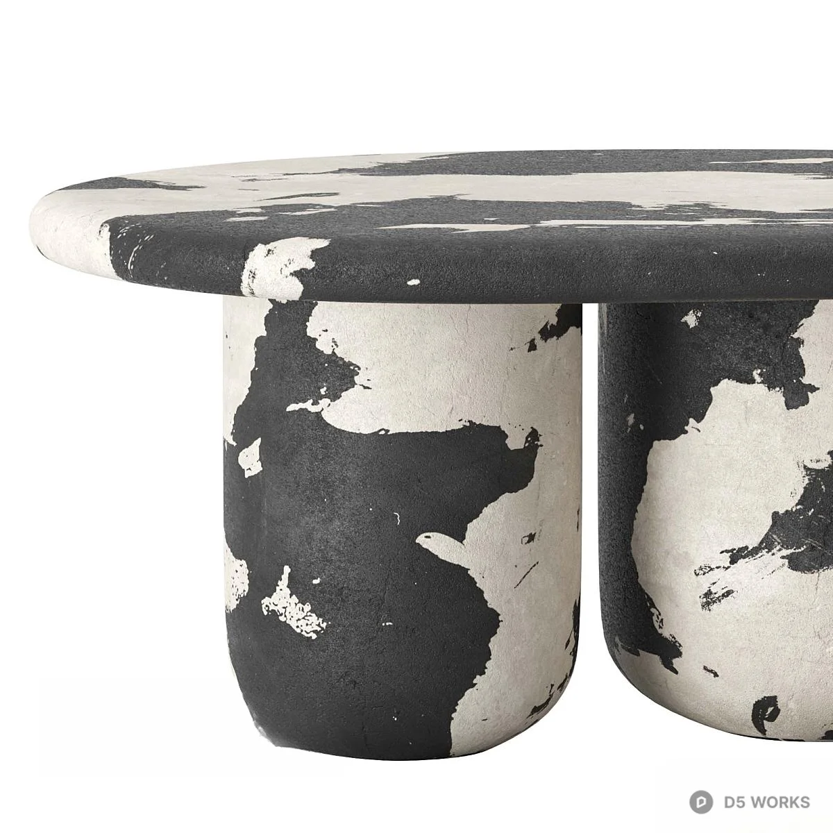 Marbled Concrete Coffee Table 3d model thumbnail 4