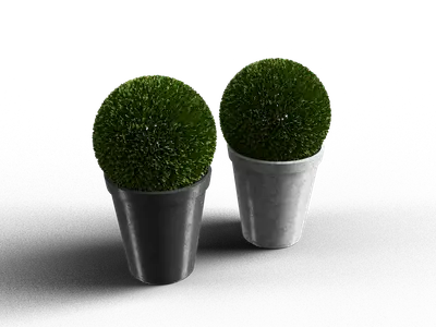 Minimalist Artificial Topiary Potted Plants 3d model