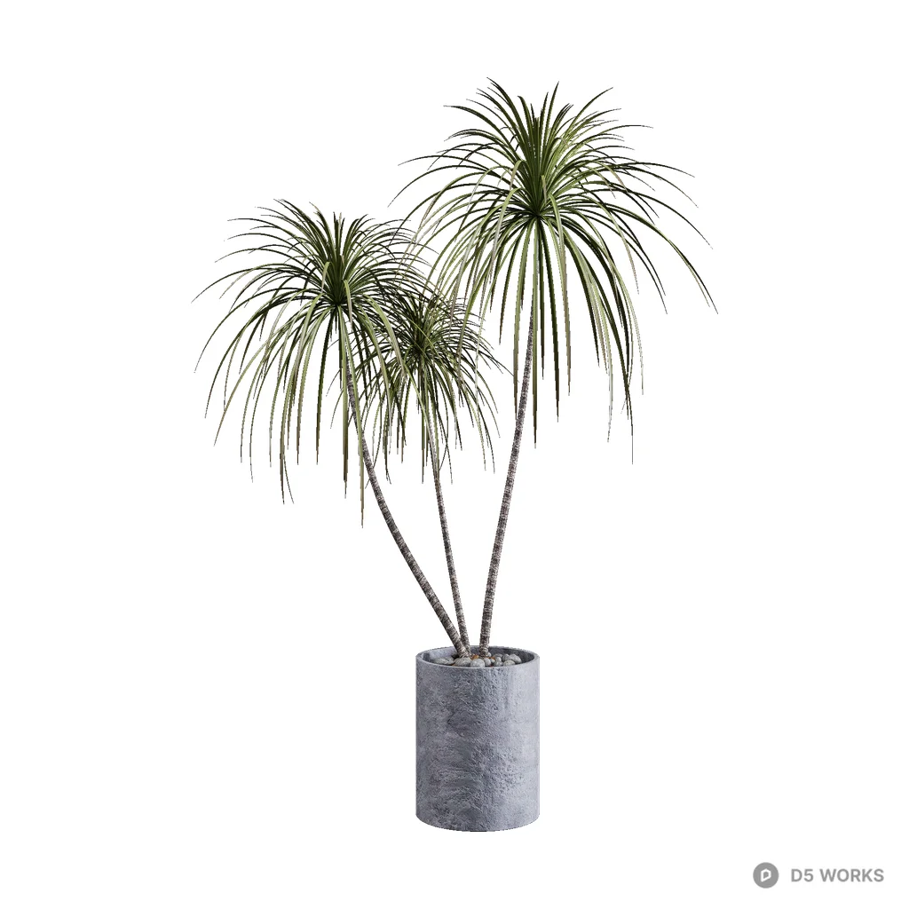 Modern Green Plants Potted Plants 14 3d model - Image 1