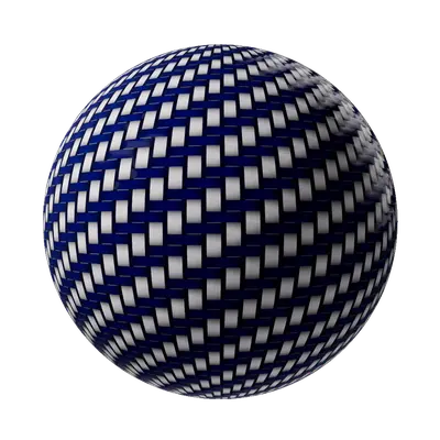 Blue and white carbon fiber weave