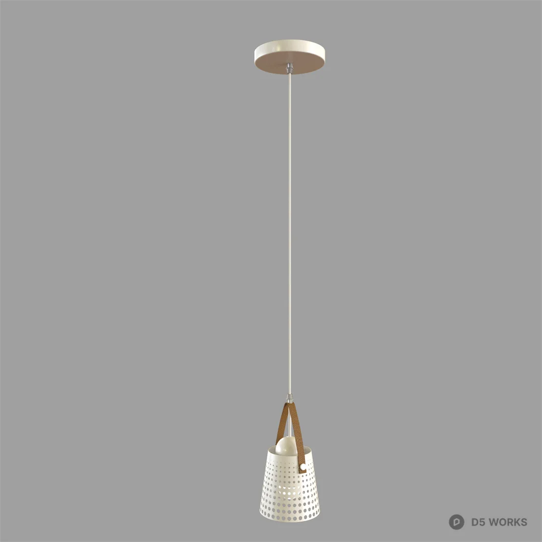Woven Basket Pendant Light 3d model - Image 1