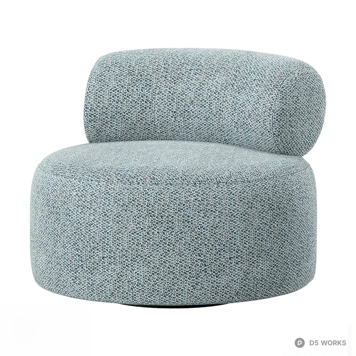 Textured Fabric Lounge Chair 3d model - Image 1