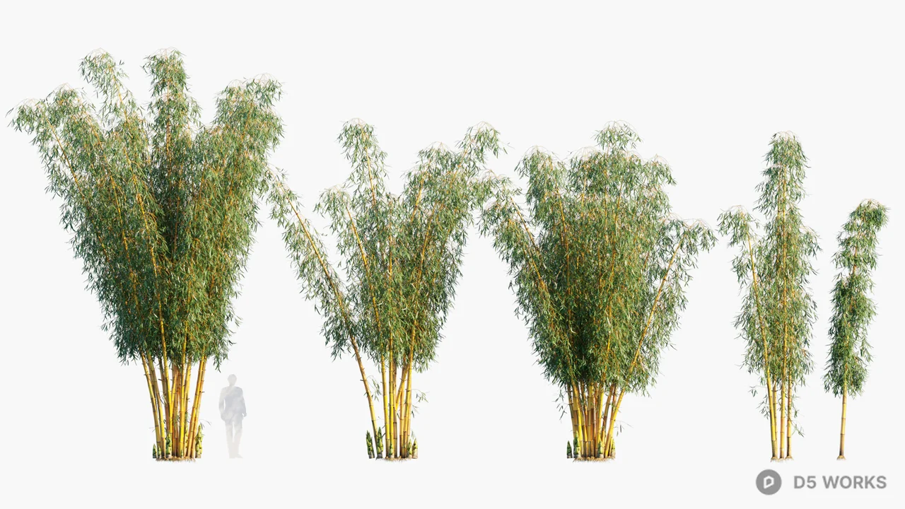 Bamboo Cluster 3d model - Image 1