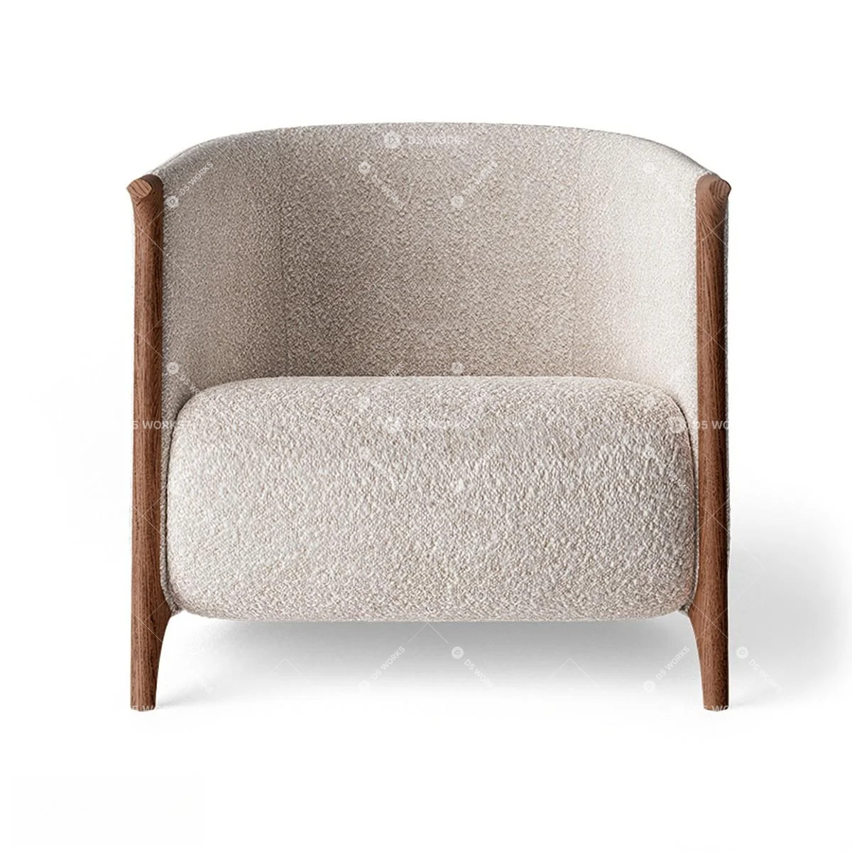 Mid-Century Modern Single Sofa 3d model thumbnail 2