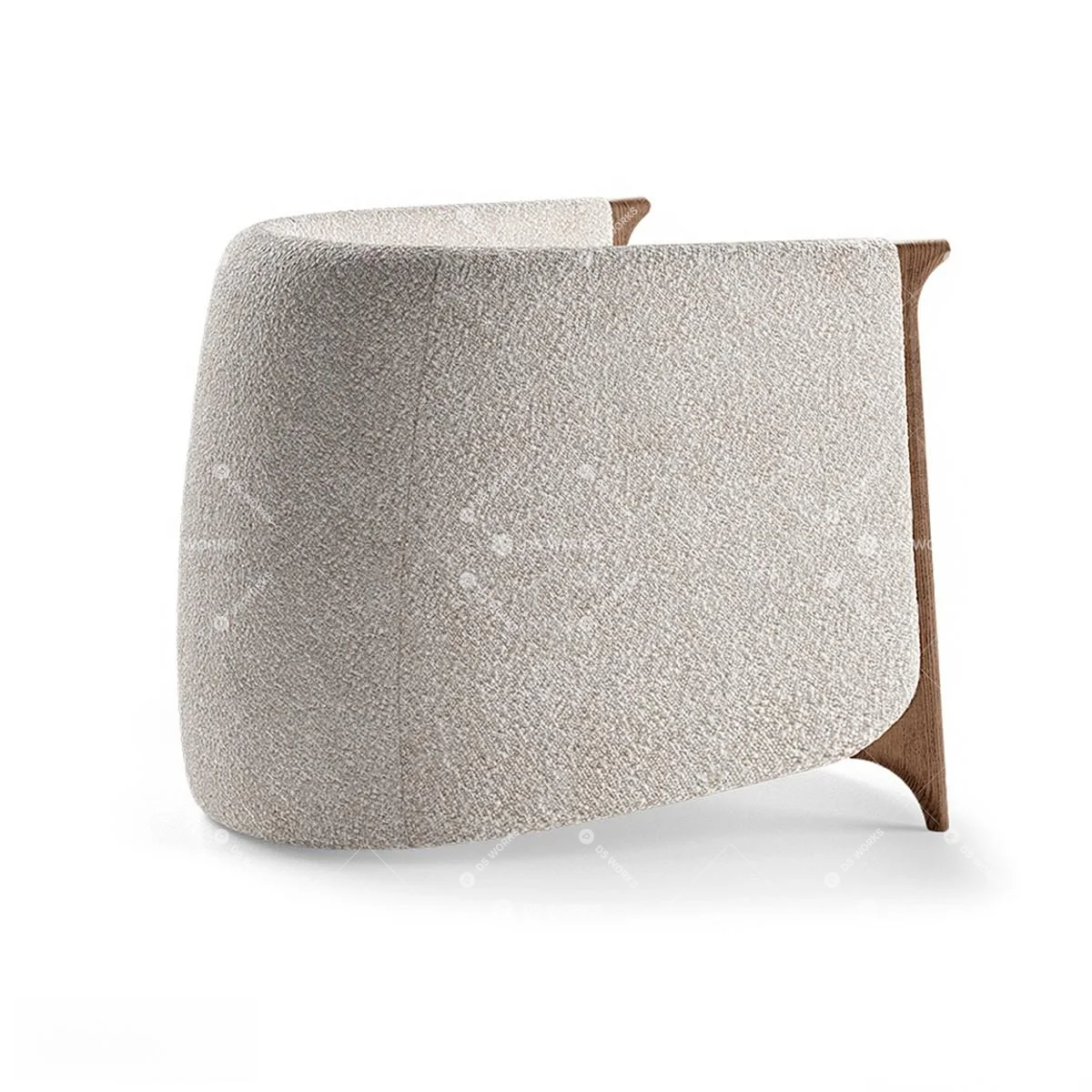 Mid-Century Modern Single Sofa 3d model thumbnail 4