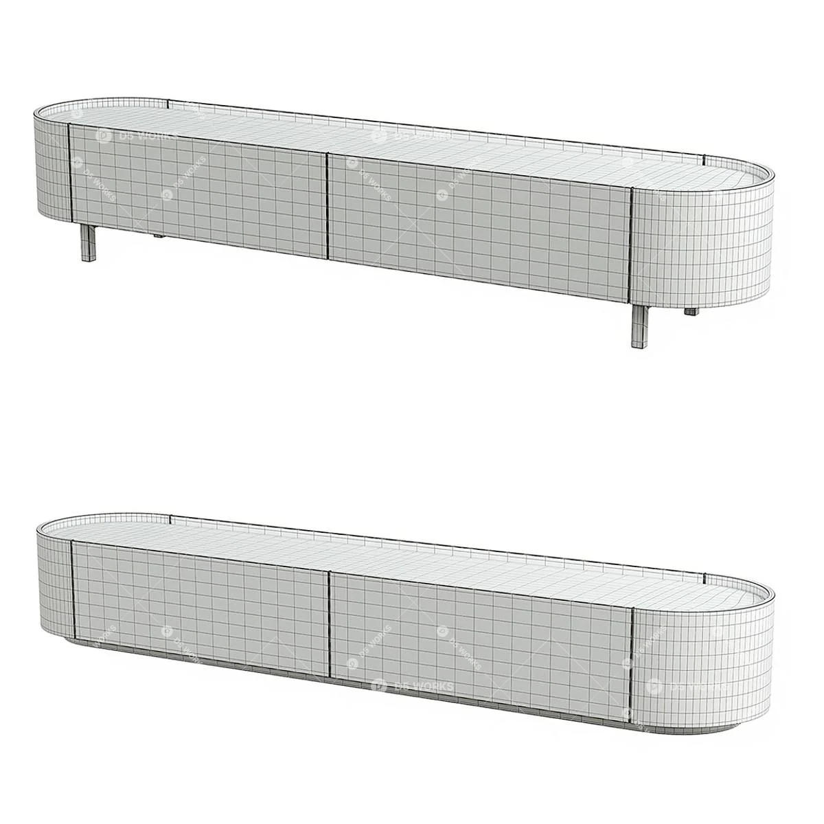 Modern TV Cabinet 3d model thumbnail 3