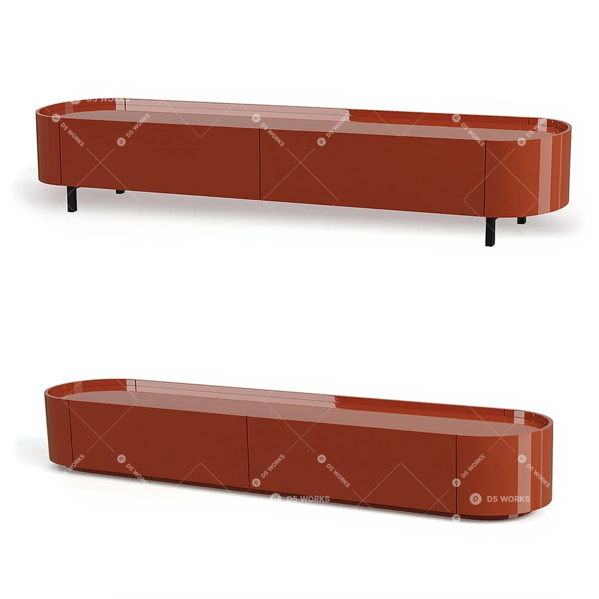 Modern TV Cabinet 3d model thumbnail 2