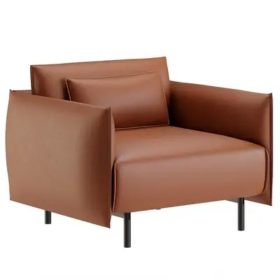 Minimalist Leather Armchair 3d model