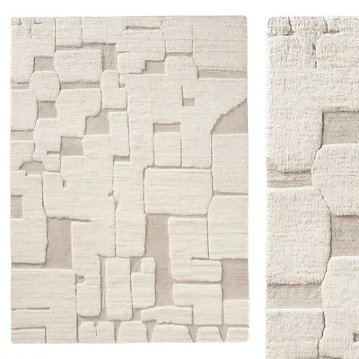Textured Abstract Pattern Rug 3d model