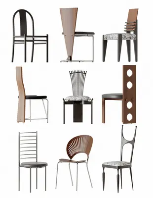 Mid-Century Modern Chairs 3d model
