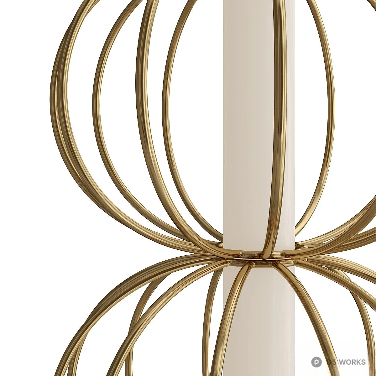 Minimalist Spherical Pendant Light 3d model thumbnail 3