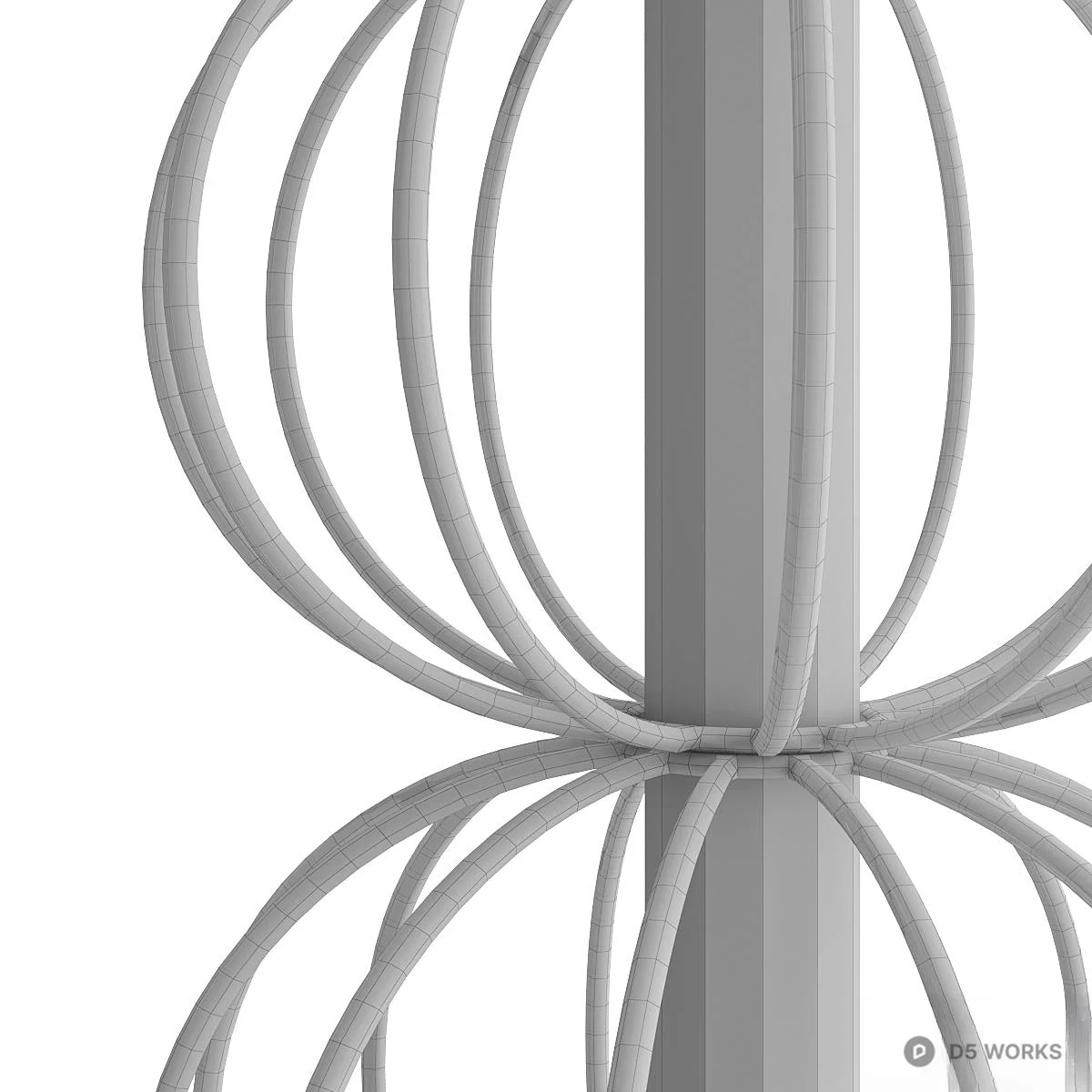 Minimalist Spherical Pendant Light 3d model thumbnail 5