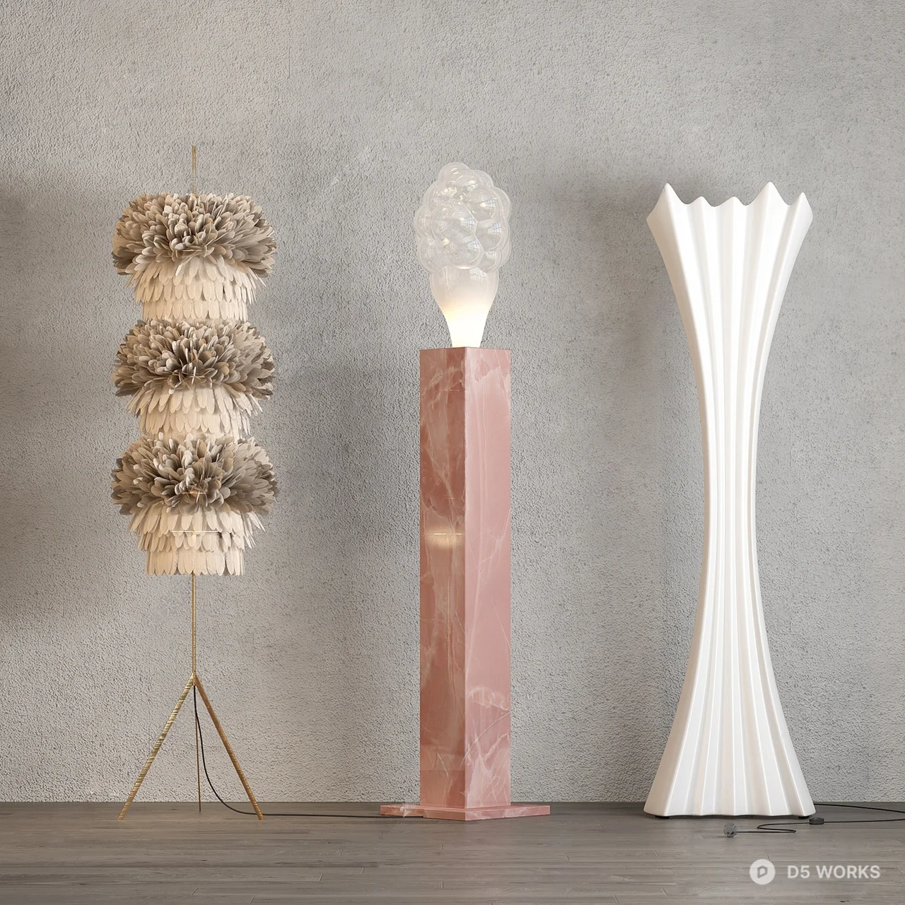 Artistic Sculptural Floor Lamp 3d model - Image 1