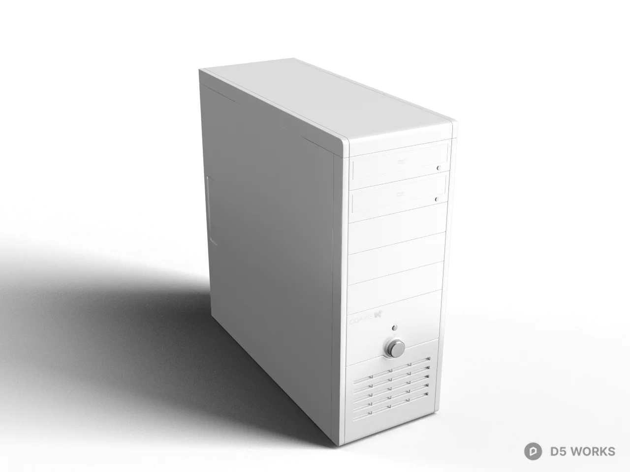 Minimalist Desktop Computer Tower 3d model - Image 1